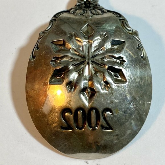 Gorham 2002 Sterling Silver Spoon Snowflake Serving Chantilly Holiday Collector - Picture 4 of 8